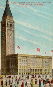 مبنى متروبوليتان لايف ، نيويورك ، حوالي 1909-13 بواسطة المدرسة الأمريكية