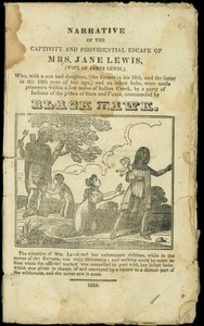 سرد الأسر والهروب الاستفزازي للسيدة جين لويس ، نُشر عام 1832 بواسطة المدرسة الأمريكية