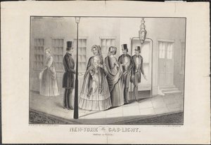 نيويورك بواسطة Gas Light ، ربط ضحية ، c.1850 بواسطة المدرسة الأمريكية