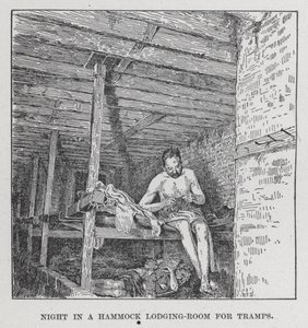 Night in a Hammock Lodging-Room for Tramps (litho) بواسطة المدرسة الأمريكية