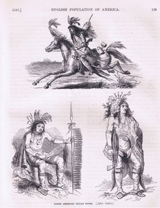 أنواع هنود أمريكا الشمالية (1640s) ، توضيح من Cassells History of the United States Pub. بواسطة Petter & Galpin c.1890 بواسطة المدرسة الأمريكية