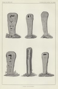 Ojibwa Grave-Posts بواسطة المدرسة الأمريكية