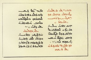 صفحة من الكتاب المقدس السرياني بواسطة المدرسة الأمريكية
