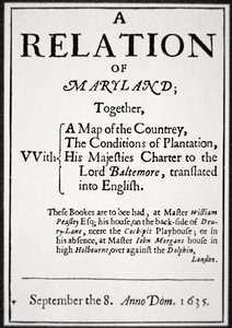 Pamphlet on the Colony of Maryland issued by the Second Lord Baltimore بواسطة المدرسة الأمريكية