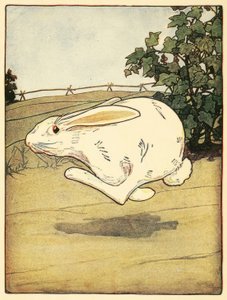 لم يتوقف بيتر أبدًا عن الجري ، من The Tale of Peter Rabbit بواسطة المدرسة الأمريكية