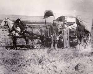Pioneer family in the Loup Valley, Nebraska بواسطة المدرسة الأمريكية