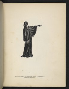 اللوحة 2. شبح باللون الأسود ، من "Spectropia" 1864 (litho) بواسطة المدرسة الأمريكية