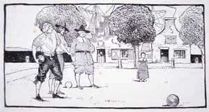 Playing bowls in New Amsterdam in the 17th century (litho) بواسطة المدرسة الأمريكية