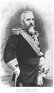 صورة الجنرال مارتينيز كامبوس (1831-1900) من قصة كوبا بقلم مراد هالستيد ، نُشر عام 1898 بواسطة المدرسة الأمريكية