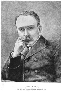 صورة خوسيه مارتي (1853-1895) من قصة كوبا بقلم مراد هالستيد ، نُشر عام 1898 بواسطة المدرسة الأمريكية