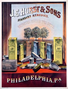 الإعلان الملصق JE Hurst & Sons Standard Remedies - ستأتي ساعات أكثر إشراقا