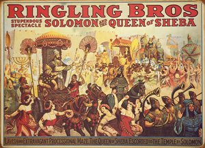 إعلان ملصق عن "Ringling Bros." السيرك ، حوالي 1900 (ليثو ملون) بواسطة المدرسة الأمريكية