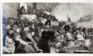الخدمة في خيمة المورمون في سولت ليك سيتي ، 1871 بواسطة المدرسة الأمريكية