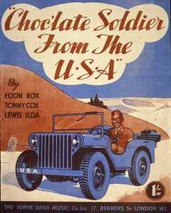غلاف النوتة الموسيقية لـ "Chocolate Soldier from the USA" بواسطة المدرسة الأمريكية