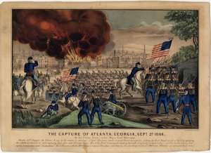 الاستيلاء على أتلانتا ، جورجيا ، 2 سبتمبر 1864 ، حانة. بواسطة Currier & Ives ، c.1864 بواسطة المدرسة الأمريكية