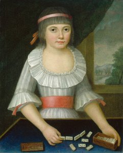 فتاة الدومينو ، ج .1790 بواسطة المدرسة الأمريكية