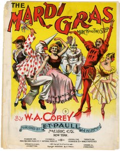 The Mardi Gras March and Two Step [غلاف الموسيقى] ، 1897 بواسطة المدرسة الأمريكية