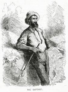 المنبوذ ، رسم توضيحي لقصة مميزة ، مجتمع المنبوذين ، من Appletons Journal ، 23 مارس 1872 بواسطة المدرسة الأمريكية