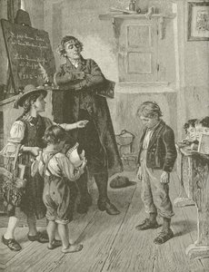 التلميذ المتهور ، من اللوحة التي كتبها W Schutze بواسطة المدرسة الأمريكية