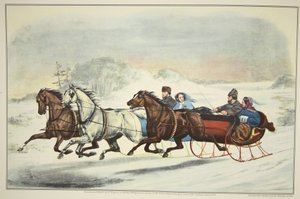 سباق مزلقة ، حانة. 1859 ، كورير وإيفز بواسطة المدرسة الأمريكية