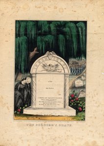 مقبرة الجنود ، حانة. بواسطة Currier & Ives ، c.1862 بواسطة المدرسة الأمريكية