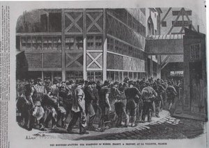 المصافيون يغادرون ورشة السادة جانتي والبروفوست في la Villette ، فرنسا من Scientific American ، 1870 بواسطة المدرسة الأمريكية