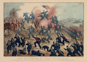 اقتحام فورت دونيلسون ، حانة. بواسطة Currier & Ives ، 1862 بواسطة المدرسة الأمريكية