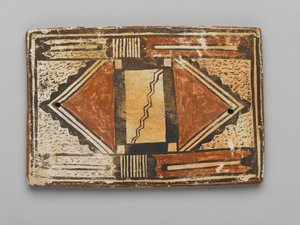 بلاط ، صنعه شعب الهوبي في ميسا ، أريزونا (طين وزلة) بواسطة المدرسة الأمريكية