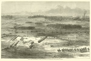 يعمل الاتحاد والكونفدرالية جنوب غرب بطرسبرغ ، من محطة الإشارة ، مارس 1865 بواسطة المدرسة الأمريكية