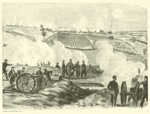 موقع نقابي بالقرب من المركز ، معركة جيتيسبيرغ ، 2 يوليو ، يوليو 1863 بواسطة المدرسة الأمريكية