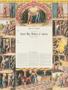 شهادة عمال المناجم المتحدة ، 1890 بواسطة المدرسة الأمريكية