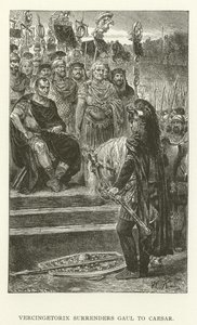 Vercingetorix يستسلم الغال لقيصر بواسطة المدرسة الأمريكية