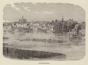 Vicksburg, Mississippi, USA (engraving) بواسطة المدرسة الأمريكية