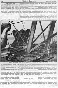 منظر من تمثال الحرية ، من `` Scientific American &39;&39; ، 14 أغسطس 1886 بواسطة المدرسة الأمريكية