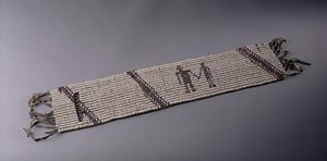 حزام Wampum ، من صنع الشعب الهندي Lenni Lenape ، بنسلفانيا بواسطة المدرسة الأمريكية