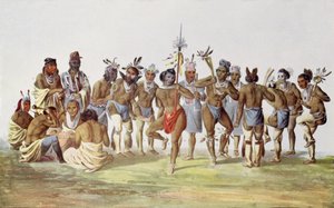 رقصة الحرب للساوكس والثعالب ، التوضيح من "القبائل الهندية لأمريكا الشمالية ، المجلد الأول" ، بقلم توماس ل. مكيني وجيمس هول ، الحانة. جون جرانت