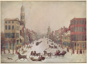 الشتاء في وول ستريت ، 1834 بواسطة المدرسة الأمريكية