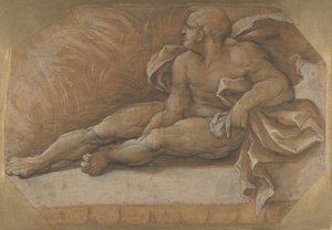 شكل ذكر عاري جالس على الأرض ، كاليفورنيا. 1535-40.