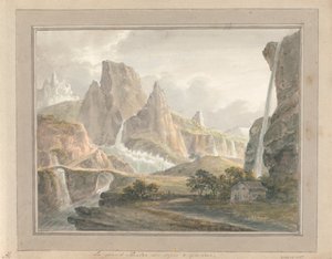 مناظر في إنجلترا واسكتلندا وويلز: Le Grand Theatre des Alps and Glaciers بواسطة عاموس جرين