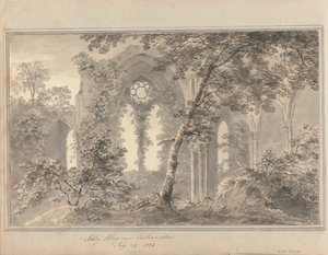 مناظر في إنجلترا واسكتلندا وويلز: Netley Abbey بالقرب من ساوثهامبتون ، 24 يوليو 1804 بواسطة عاموس جرين