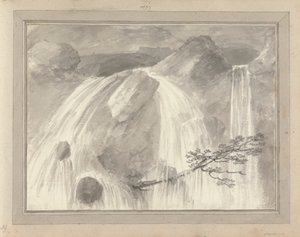 مناظر في إنجلترا واسكتلندا وويلز: شلال ، مناظر في عام 1799 بواسطة عاموس جرين