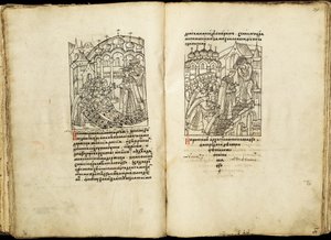 تتويج إيفان الرابع في 16 يناير 1547 من تاريخ المجمع المضاء ، النصف الثاني من القرن السادس عشر. بواسطة الفن الروسي القديم