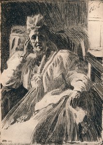 نقش ملكة السويد Dowagger ، c1909 بواسطة المختلف هو ليونارد زورن