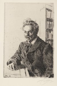 August Strindberg (1849-1912) - Zorn، Anders Leonard (1860-1920) - 1910 - الحفر - 29،8x19،8 - مجموعة خاصة بواسطة المختلف هو ليونارد زورن