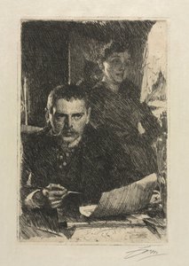 الفنان وزوجته 1890. بواسطة المختلف هو ليونارد زورن