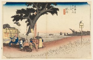 Fukuroi Teahouse ، في المحطات الثلاثة والخمسين من طريق توكايدو (توكايدو غوجوسان تسوجي-نو أوشي) بواسطة أندو هيروشيغه