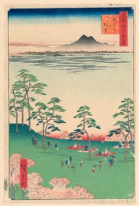 المنظر الشمالي من Askua Hill (Askua-yama Kita no Chobo) من سلسلة مائة مناظر مشهورة لإيدو بواسطة أندو هيروشيغه