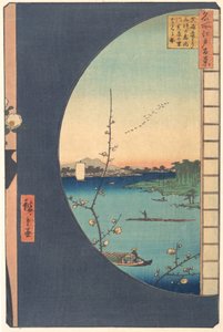 سوساكي Hen-yori Suijin no Mori ، أوشيكاوا ، 1857. ، 1857. بواسطة أندو هيروشيغه