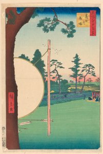 ملاعب تاكاتا لركوب الخيل (تاكاتا نو بابا) من سلسلة مائة منظر مشهور لإيدو بواسطة Ando Hiroshige