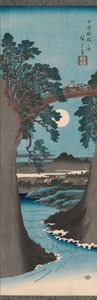 جسر القرد في مقاطعة كاي Koyo Saruhashi no zu، ca. 1841-42. بواسطة أندو هيروشيغه